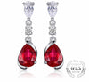 Red Ruby Water Drop Earrings