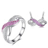 Infinity Sapphire Ring and Pendant