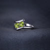 Ring Natural Peridot 2 Stone