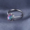 Oval Rainbow Fire Mystic Topaz Ring