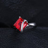 Square Ruby Engagement Ring