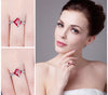 Square Ruby Engagement Ring