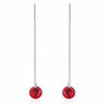 Round Ruby Threader Earrings