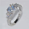 White Gold Filled White Stone Ring