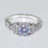 White Gold Filled White Stone Ring