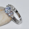 White Gold Filled White Stone Ring