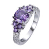 White Gold Filled Purple Stone Ring