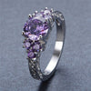 White Gold Filled Purple Stone Ring