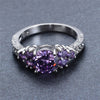 White Gold Filled Purple Stone Ring