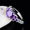 White Gold Filled Purple Stone Ring