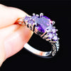 White Gold Filled Purple Stone Ring