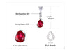 Red Ruby Water Drop Earrings