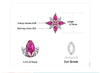 Ruby Flowers Jewelry Set