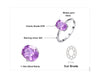 Purple Natural Oval Amethyst Jewelry Set
