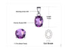 Purple Natural Oval Amethyst Jewelry Set