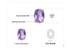Purple Natural Oval Amethyst Jewelry Set