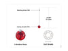 Round Ruby Threader Earrings
