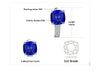 Square Shape Ring Pendant Earring Jewelry Set