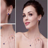 Square Shape Ring Pendant Earring Jewelry Set