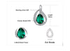 Water Drop Emerald Jewelry Set