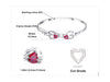 Forever Love Heart Ruby Bangle
