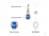 Blue Topaz Diamond Dangle Earrings