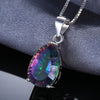Pear Rainbow Fire Mystic Topaz Pendant
