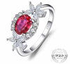 New Ruby Halo Ring