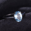 Natural Oval Blue Topaz Jewelry Set