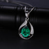 Water Drop Emerald Jewelry Set