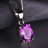 Purple Natural Oval Amethyst Jewelry Set