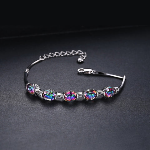 Natural Mystic Rainbow Topaz Bracelet