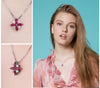 Ruby Flowers Jewelry Set