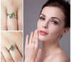 Ring Natural Peridot 2 Stone