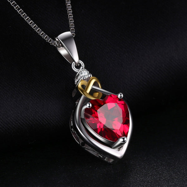 Red Ruby Heart Pendant