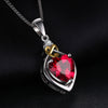 Red Ruby Heart Pendant