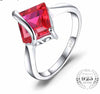 Square Ruby Engagement Ring
