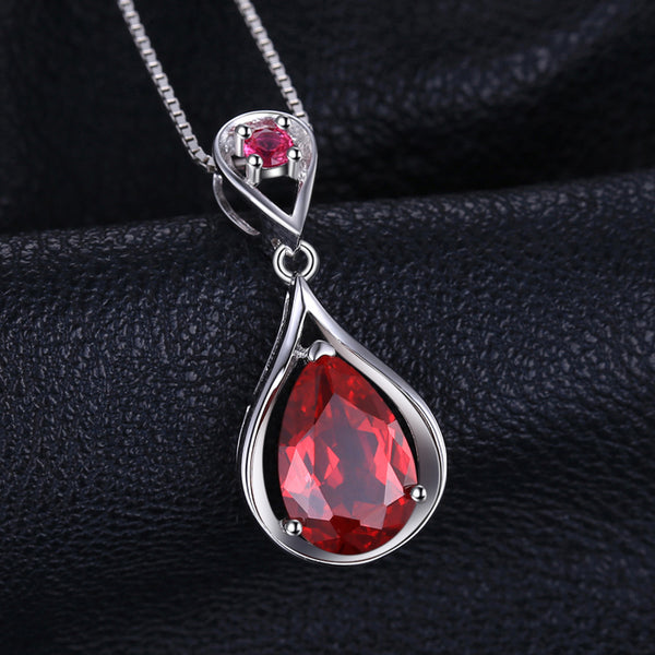 Water Drop Red Ruby Pendant