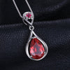 Water Drop Red Ruby Pendant