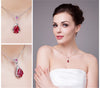 Water Drop Red Ruby Pendant