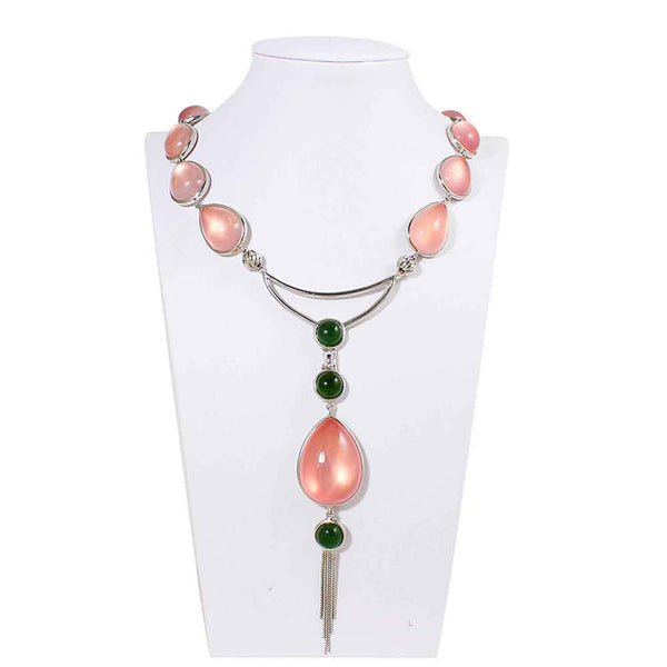 Romantic Elegant Star Rose Quartz Necklace