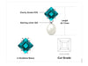 Emerald & Cultured Oval Shape Pearl Pendant