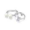 Freshwater Cultured White Pearl 2 Band Wrap Ring
