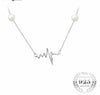 Heart Waves Pearl Box Chain Necklace