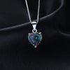 Heart Pendant Rainbow Fire Mystic Topaz