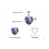 Heart Pendant Rainbow Fire Mystic Topaz