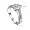 Flower Crystal Wedding Ring