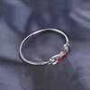 Forever Love Heart Ruby Bangle