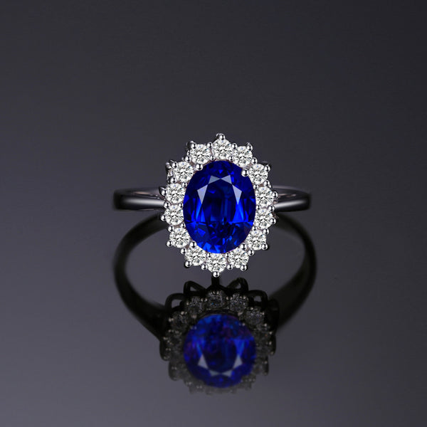 Blue Sapphire Silver Ring