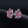 Amazing Red Ruby Clip On Earrings